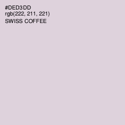 #DED3DD - Swiss Coffee Color Image